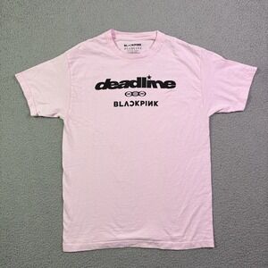 Blackpink Deadline Shirt Mens Large Pink World Tour Merch Short Sleeve KPOP